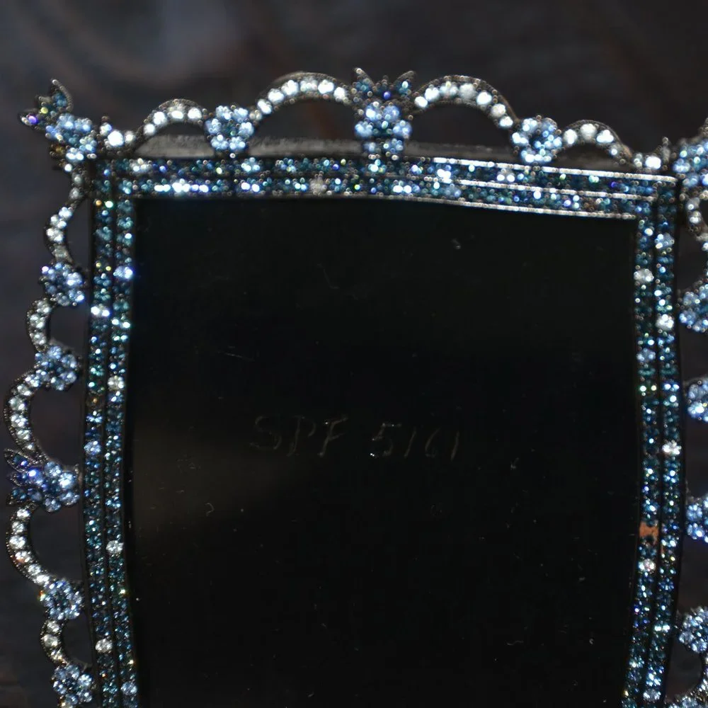 RARE JAY STRONGWATER BLUE ELIZABETH TIARA FLORAL FLOWER CRYSTAL ENAMEL FRAME